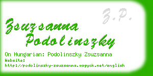 zsuzsanna podolinszky business card